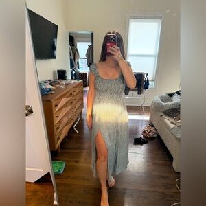 Reformation Tavi linen midi dress